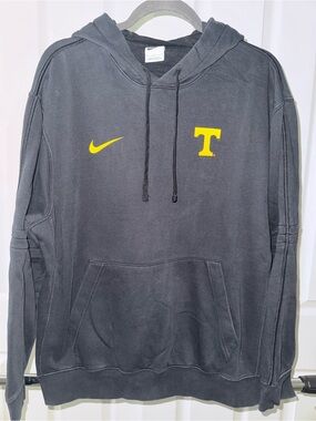 Tennessee Nike Black Hoodie with Orange 'T' and Swoosh